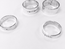 Stitched Together Wedding Bands